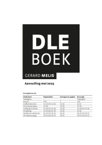 DLE Boek | Aanvullingen